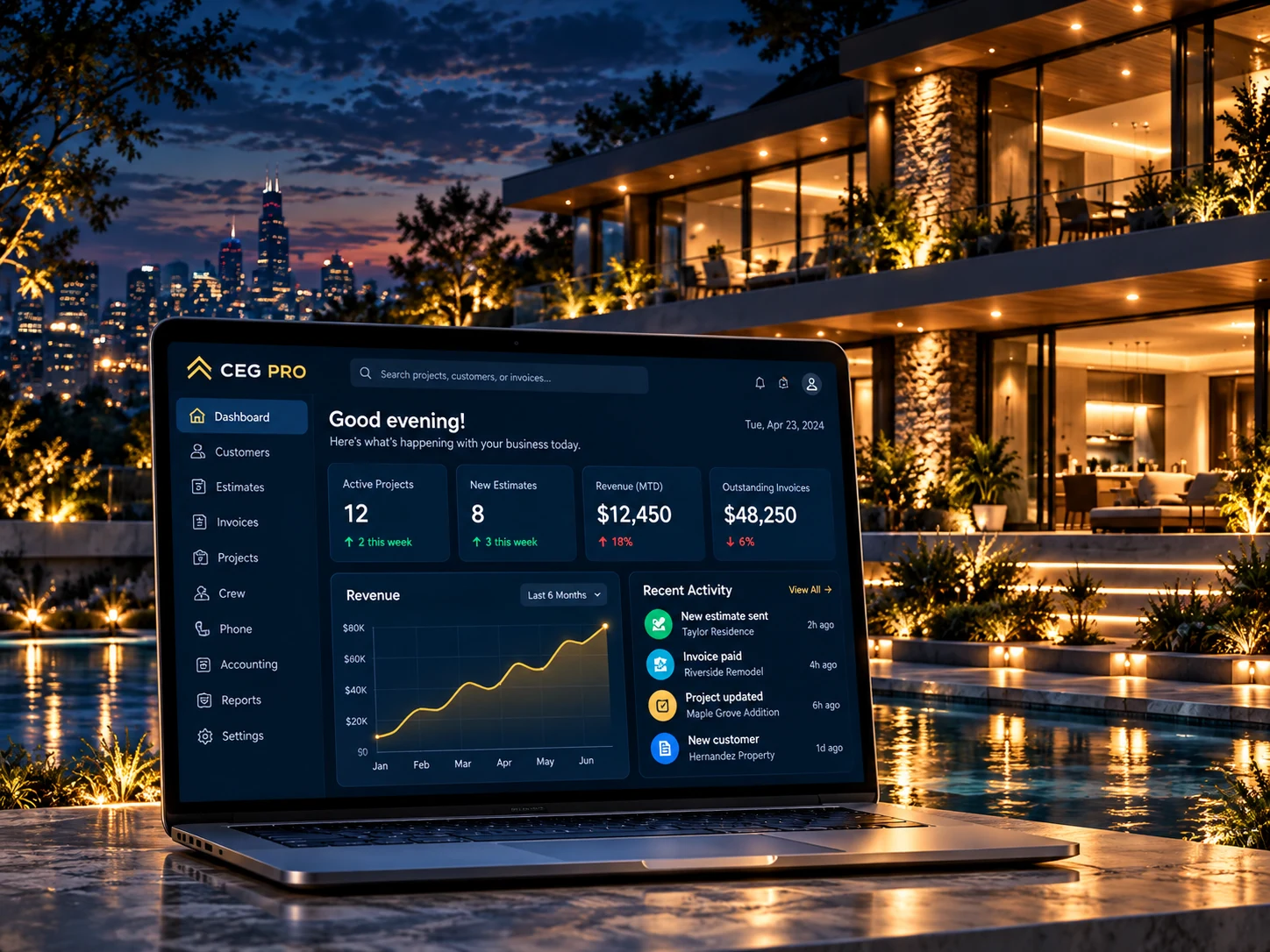 CEG PRO contractor dashboard